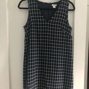 J. Crew Black and White Checkered Dress